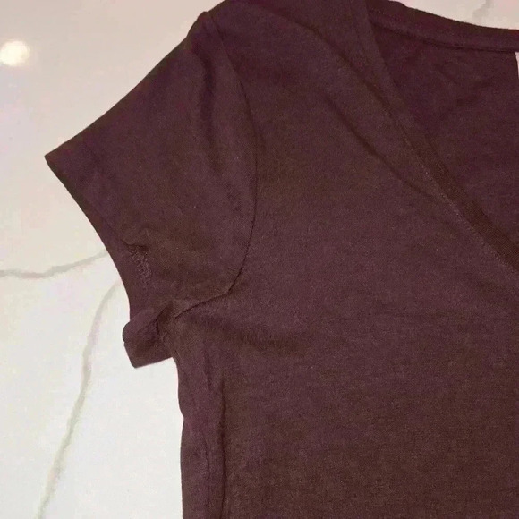 Athleta Womens Short Sleeve V Neck Mini Dress Purple Size Small - Picture 5 of 9